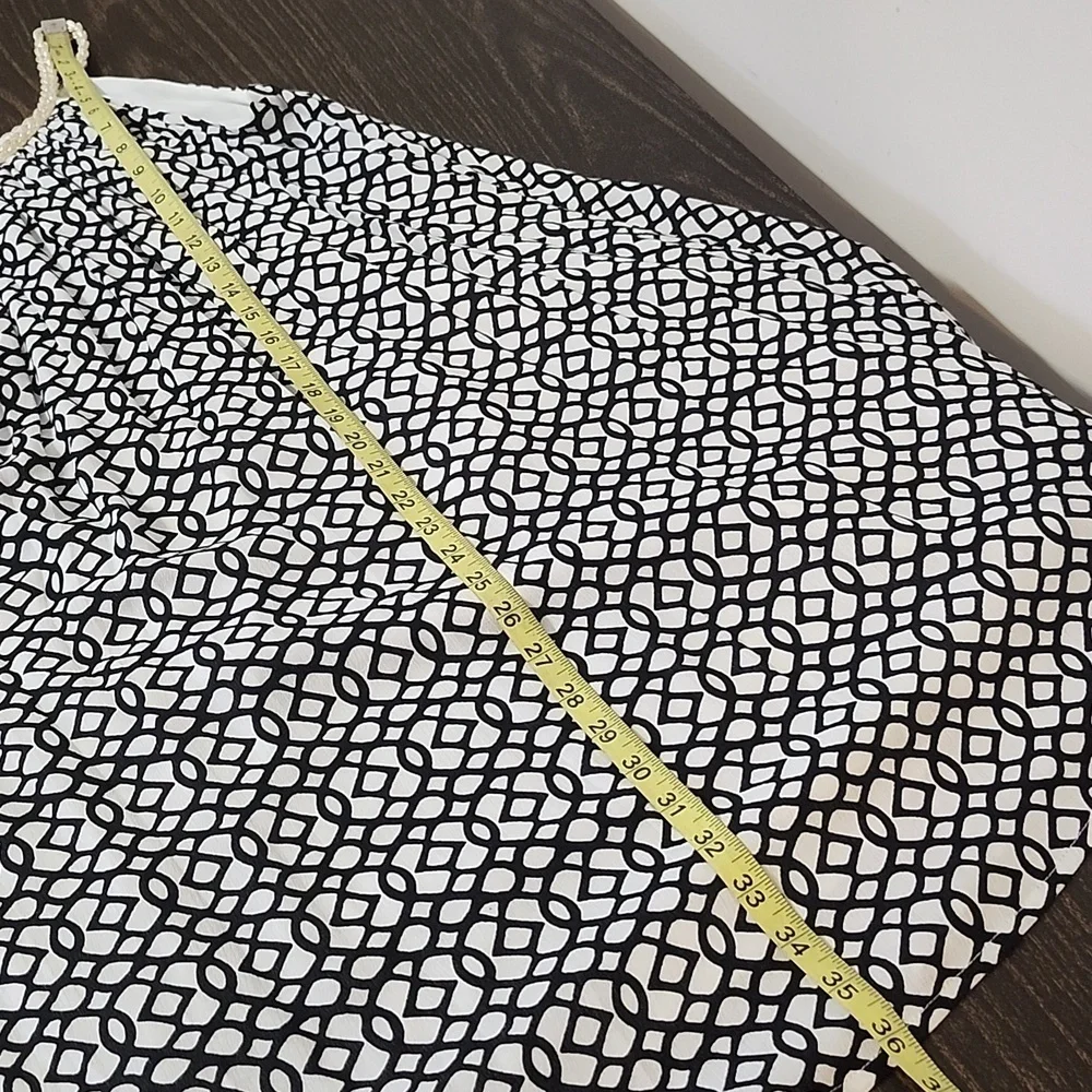 Nina Leonard Dress Black and White Mini